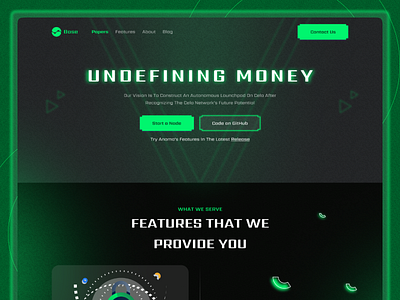 Blockchain Landing Page about blockchain blockchain landing page clean creative crypto cryptocurrency dark darkmode design home interface landing page minimal nft ui ui design ux web design website