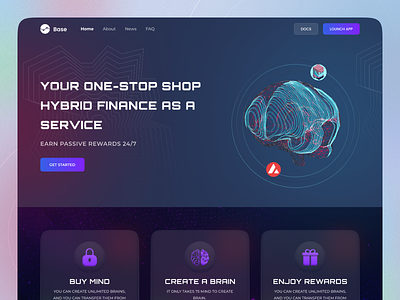 Crypto - Finance Landing Page app bitcoin blockchain btc crypto crypto app defi ethereum exchange faq finance fintory hero section investments minimal news ui ux wallet website design landing page