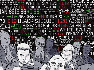 Faces of Racism Revealed illustration illustration digital political political design poster poster art poster artwork poster design racism stock market