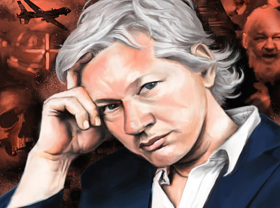 What is happening with Julian? art illustration illustration digital journalism political art political poster politics portrait portrait painting poster art poster design whistleblower