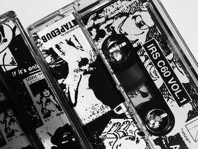 IRS C60 VOL.1Tape Cover & Sleeve Design album art album artwork design blackandwhite cassette cassette tape collage cover art imaginary music photocopy radio stations sleeve design
