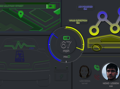 TESLA DASHBOARD car design logo tesla ui