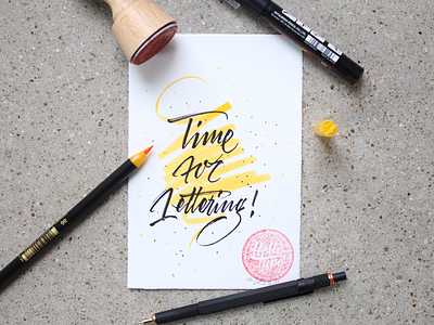 Time for Lettering ✍️ brush brush lettering brushpen hello type hellotype lettering lettering art letters typography