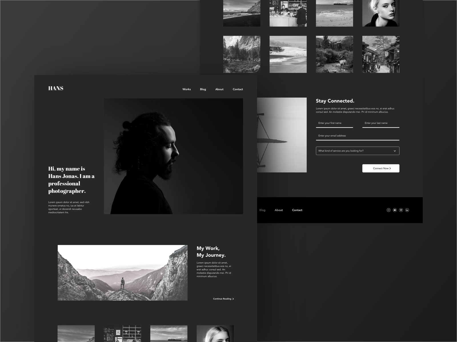 Minimal Portfolio Personal Website Concept W Dark Mode By Luke Liu 