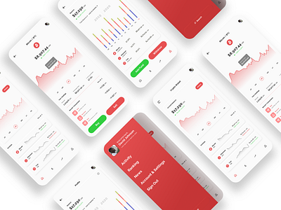 Crypto Wallet Mobile App Concept app bitcoin crypto crypto wallet cryptocurrency dashboard ui exchange finance flat design mobile design mobile ui product design ui ux