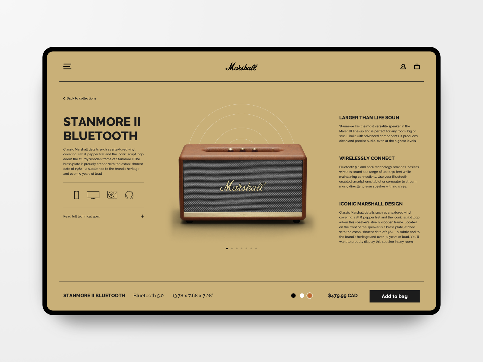 marshall speaker website