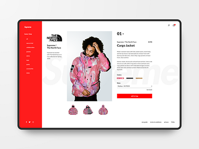 Supreme online store concept