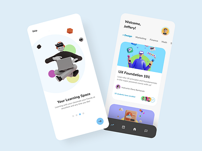 Online Learning - Educational App Concept