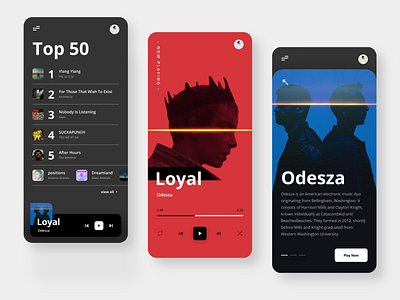 music app - UI design