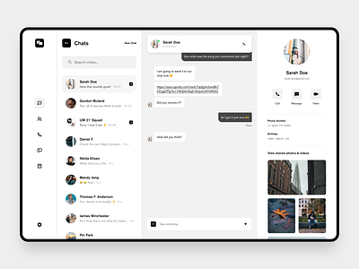 direct message/chat web app app design chat chat app daily ui dailyuichallenge dashboad group chat message message app messaging messenger messenger app minimal product design ui ui design web app