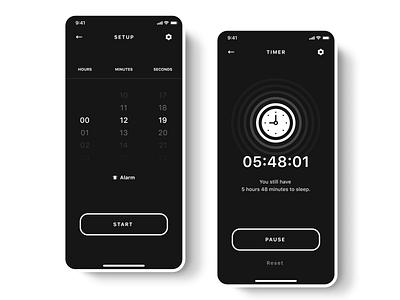 countdown timer app - UI concept