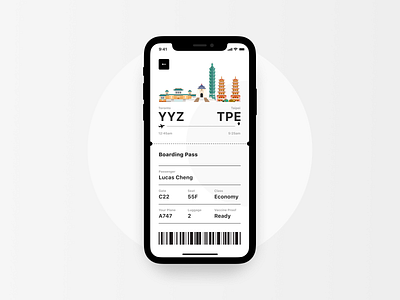 boarding pass - UI exploration app boarding pass clean ui daily ui dailyui dailyui 024 dailyuichallenge flight app flights illustration ios minimal mobile mobile app typogaphy ui ux