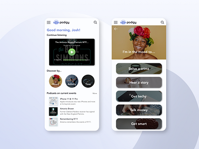 Podcast Mobile Website design media mobile mobile design podcast podcast logo ui ui ux ux web website