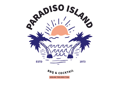 PARADISO BADGE badge design doodle island logo