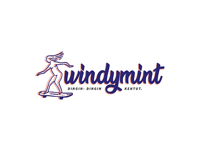 WINDYMINT badge badge candy design doodle logo packaging