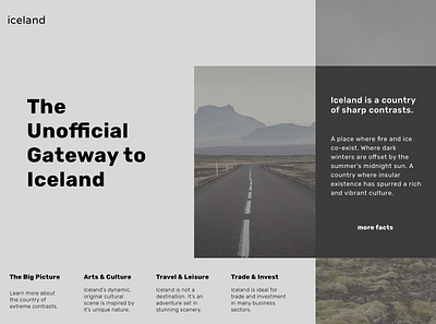 Iceland. A simple modern refresh. branding design sketch typography ui ux web