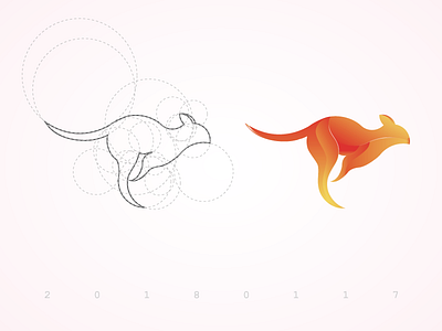 kangaroo app design illustrator kangaroo logo web
