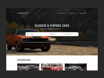 Website Design Carrental carrental cars classiccars vintagecars webdesign website websitedesign