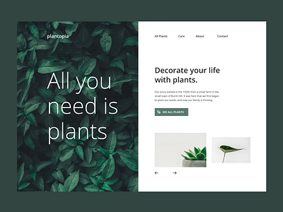 Website Design Plantopia gardening plant plants webdesign website websitedesign