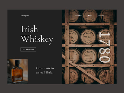 Website Design Strongson Whiskey alcohol irish irishwhiskey web webdesign website websitedesign whiskey