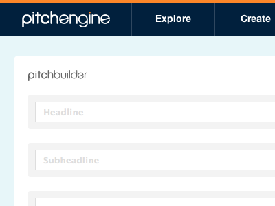 Pitchbuilder form pitchengine ui web app
