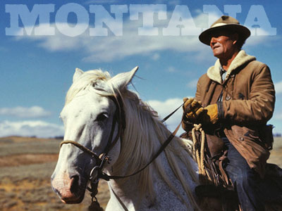 Montana cowboy horse montana mt rebound sheepherder state vintage