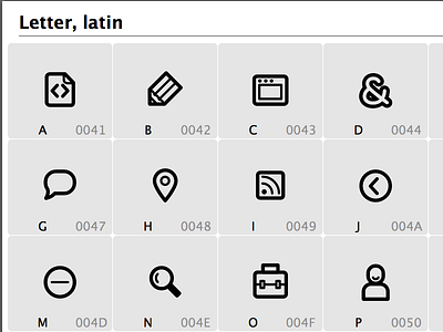 icon font font glyphs glyphsapp icon portfolio website