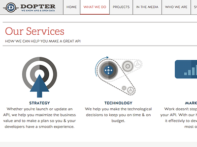 Dopter site illustration marketing services site