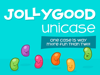 Jollygood Unicase Font candy cartoon comic font jellybean jollygood monocase type design typography unicase