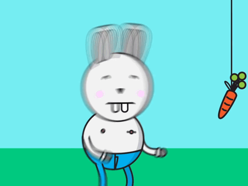 Pervy 2d animation character gif rabbit