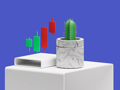 Risk while investing 3d 3d design animation candlesticks cryptocurrency finance fintech investing motion graphics risk