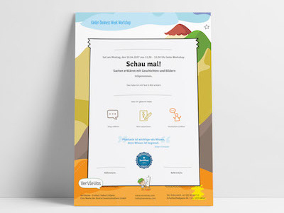 Kinder Business Week arrow illustration illustrator invite kids print second shot thanks typography