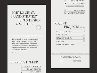 Portfolio design concept concept figma modern portfolio redesign web design