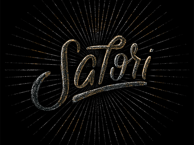 Satori · Lettering awaken design gold hand lettering japanese lettering lockup satori type typography zen