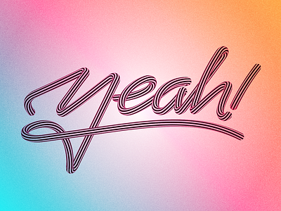 The Yeah series 1/5: OptArt Style. · Lettering