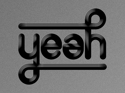 The Yeah series 2/5: Inking Style · Lettering ambigram black and white design hand lettering lettering type typography yeah