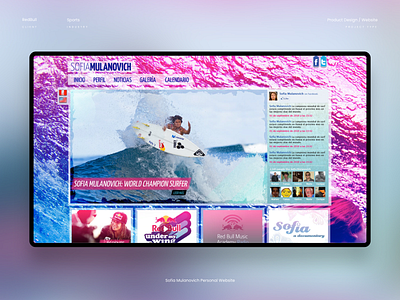 Red Bull - Sofia Mulanovich personal website design surf ui design website website design