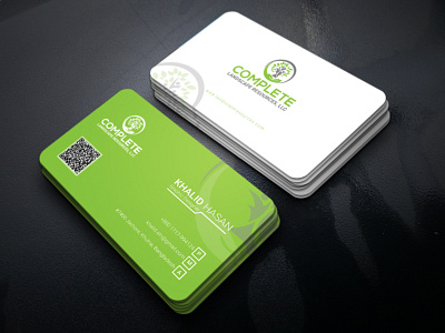 Complete Companys V card advertisement branding business card design illustration typography