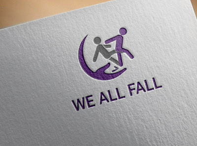 We ALL FALL Logo branding design flat icon illustration logo typography vector
