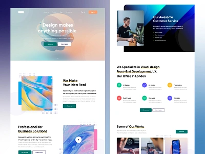 Landing Page UIX design designer india interface landing page landing page designer saas landing page designer service startup theosm typography ui user interface designer ux web web designer web ui designer webapp website website designer