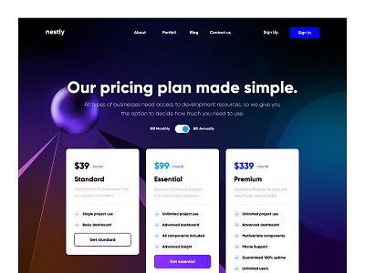 Saas landing Page UIX