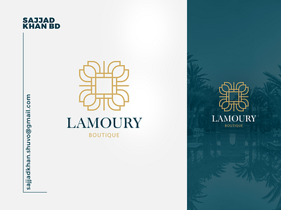 Lamoury Fasion Boutique Logo boutique logo brand identity branding design fashion logo graphic design icon illustration khan logo logo design luxury logo sajjad sajjad khan shuvo shuvo vector