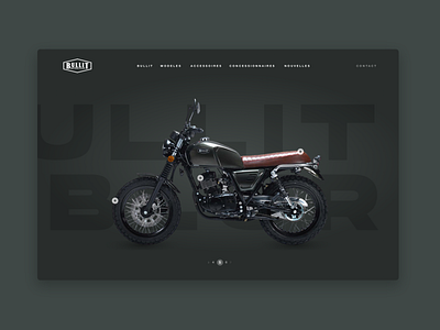 Redesign Bullit Motorcycle design motorcycle ui ux web