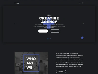 Ten+ PSD & HTML Template blue bold bootstrap css dark free html javascript jquery psd template