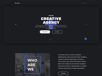 Ten+ PSD & HTML Template blue bold bootstrap css dark free html javascript jquery psd template