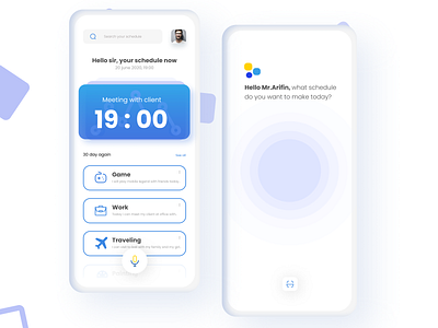 Schedule assistant app assets assistance assistant card design google apps google assistant home home page homepagedesign mobile mobile app mobile app design mobile ui simple design voice search