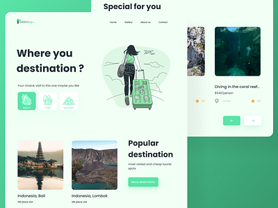 Traveling site landing page UI concept