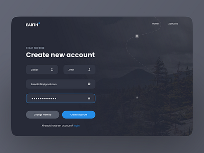 Dark mode Login Concept by Design With Arifin on Dribbble