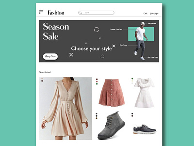 Fashion Web Design branding ui