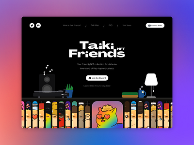 Taiki Friends NFT branding design interaction design ui ux